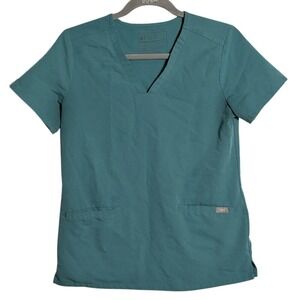Figs Teal Short Sleeve Women's‎ Top